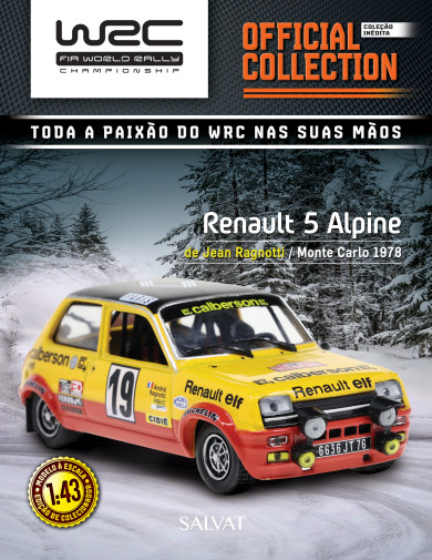 Décalcomanie Renault 5 Alpine - J. Ragnotti S 1000 Pistes 1978, 14ème - Neuve