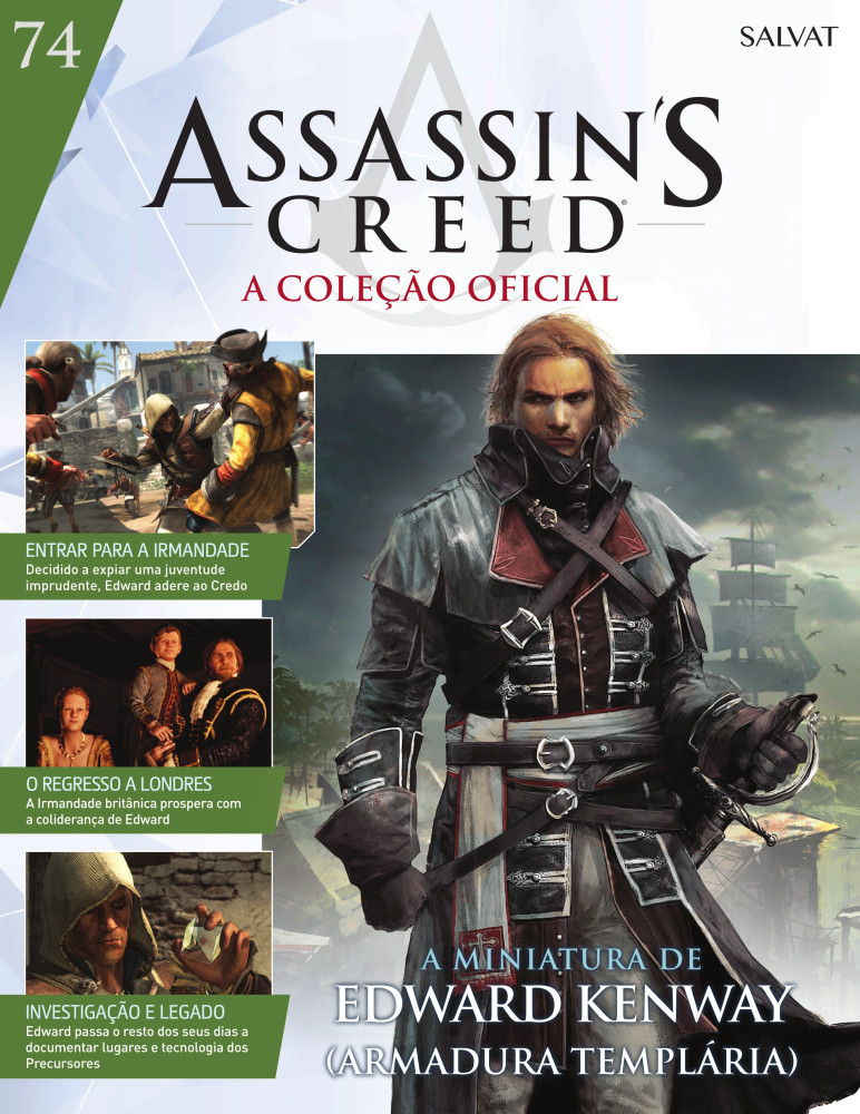 Nº74 Edward Kenway (Armadura Templária)Assassin's Creed - A Coleção Oficial