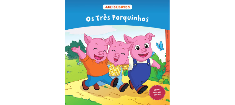 O conto de os Três Porquinhos + cartão SD e alto-falante